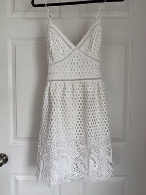 Abercrombie & Fitch White Eyelet Lace Mini Dress